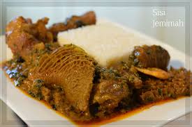 Ofe Akwu with white rice
